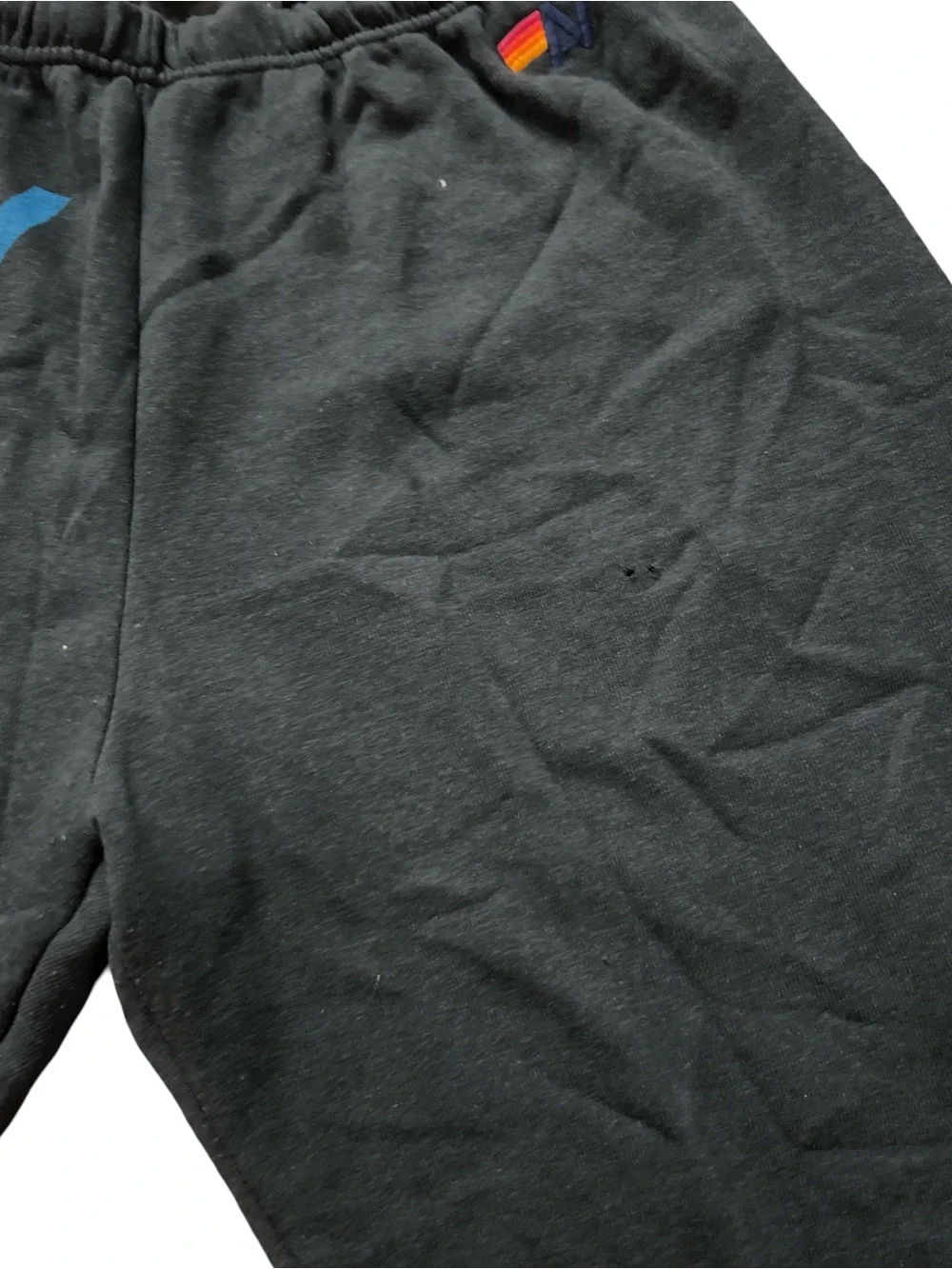 Aviator Nation Black Sweatpants with Rainbow Logo - Picture 2 of 2